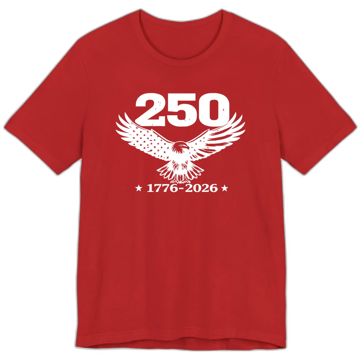 America 250th Anniversary Eagle Design Premium T-Shirt in Red